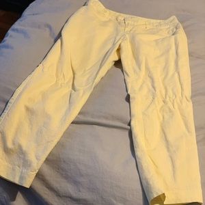 Yellow Loft linen pants